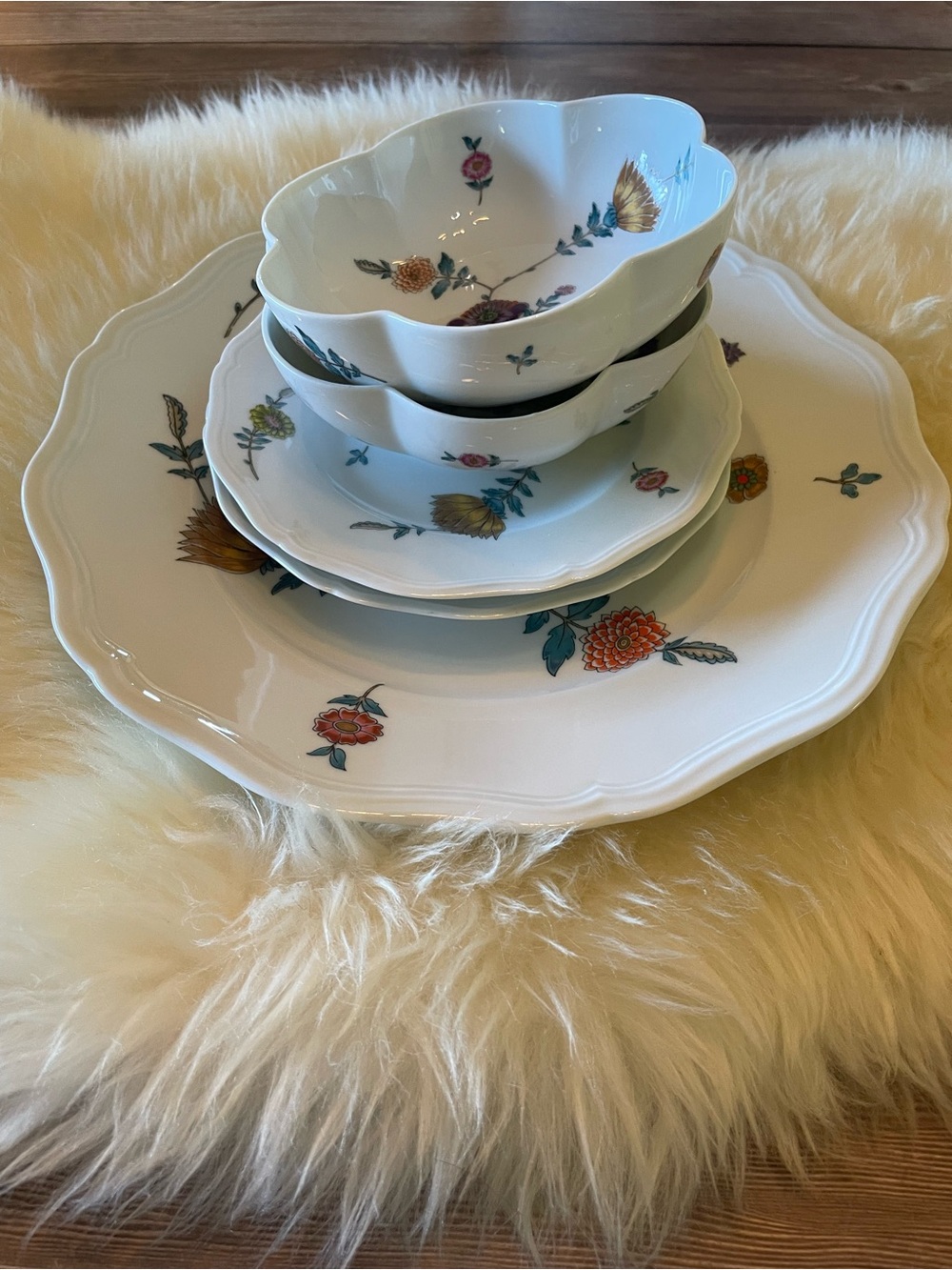 S5 | Vintage “Anemones” Limoges” mix lot plates and bowls